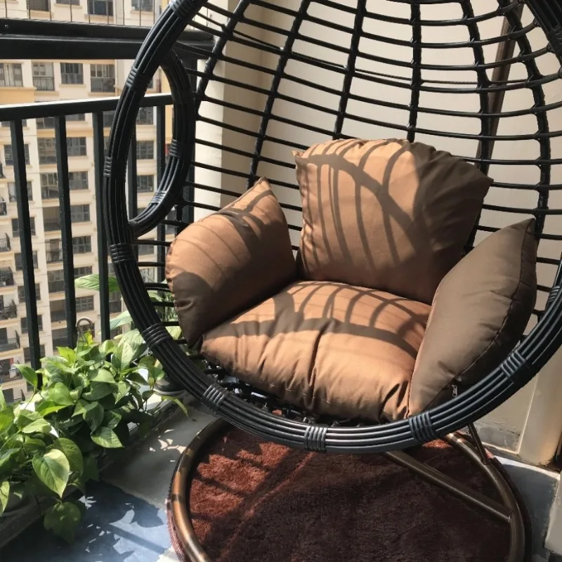 Rocking chair Single  chair Coarse rattan  basket chair, indoor swing rattan chair Balcony Outdoor home cradle