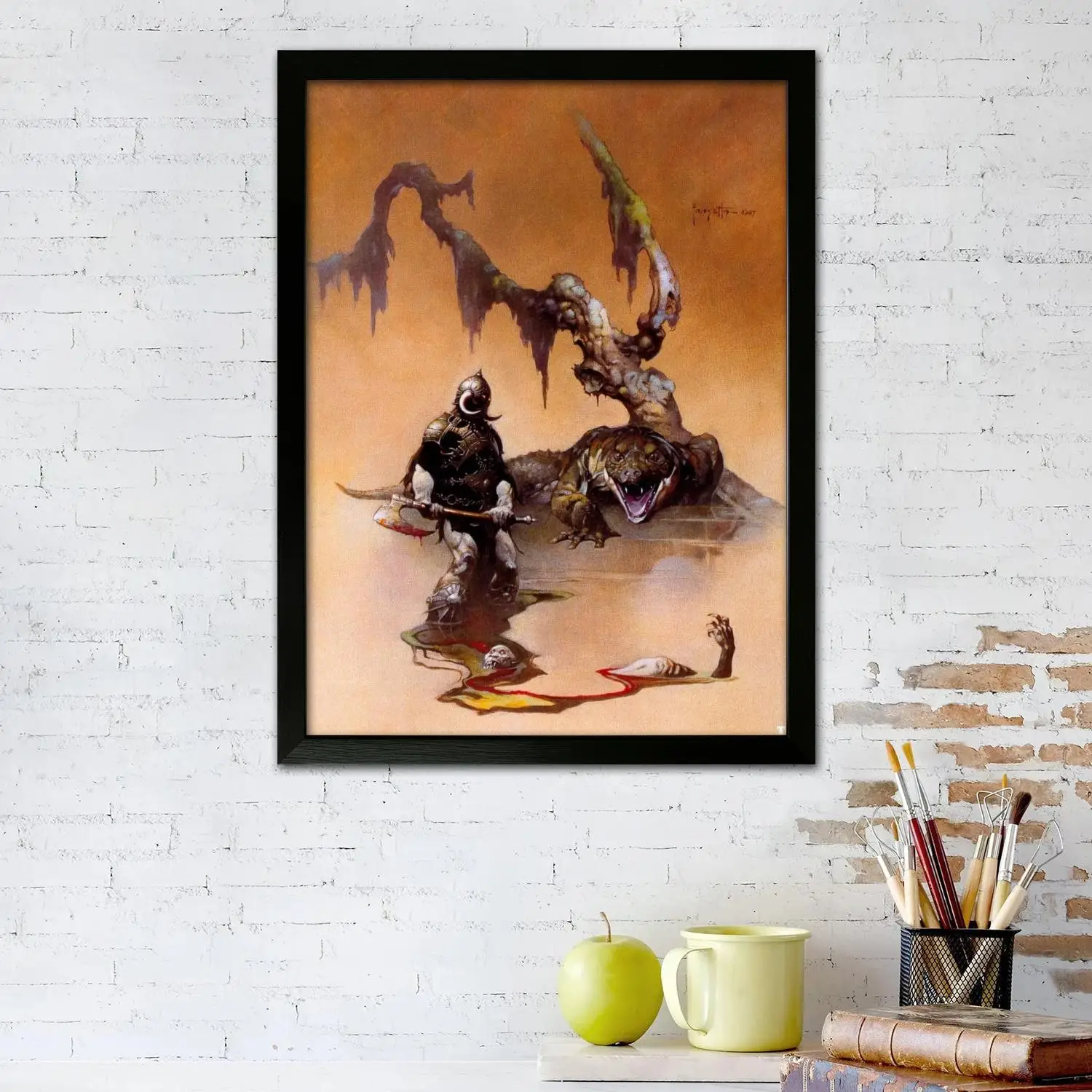 frazetta painter Canvas Art Poster and Wall Art, Picture Print, Modern Family Bedroom Decor, Posters,Decorative painting