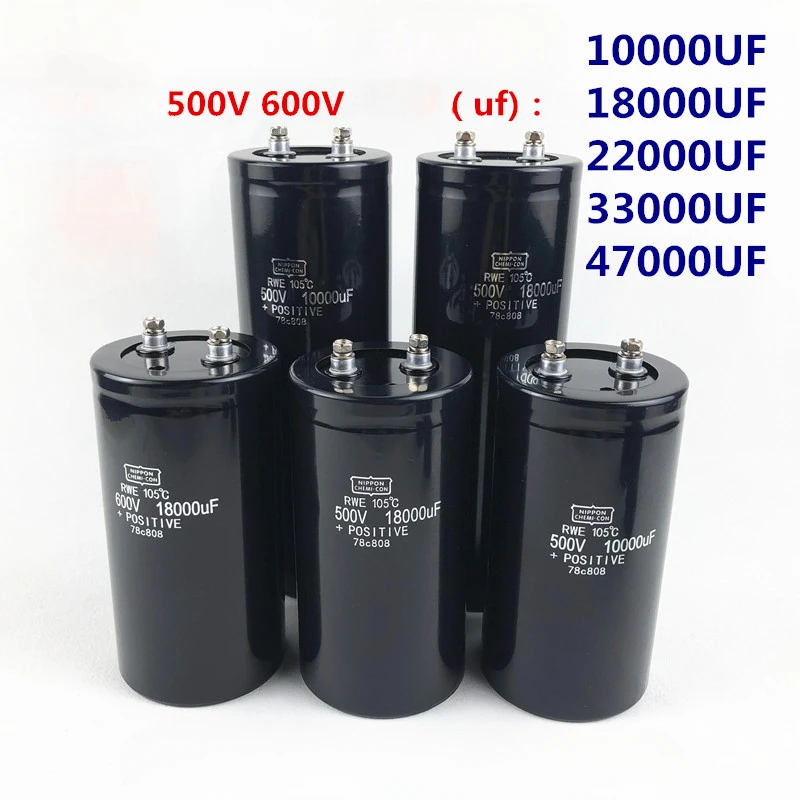 High voltage capacitor 600V22000UF inverter capacitor 500V10000UF18000UF33000UF high-power 600V aluminum electrolytic capacitor