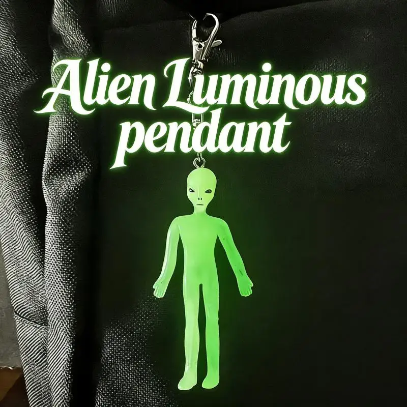 Luminous Version Alien Rozwell Joint Mobile Iron Wire Doll Et Action Figures Keychain Pendant Fashion Bag Accessories