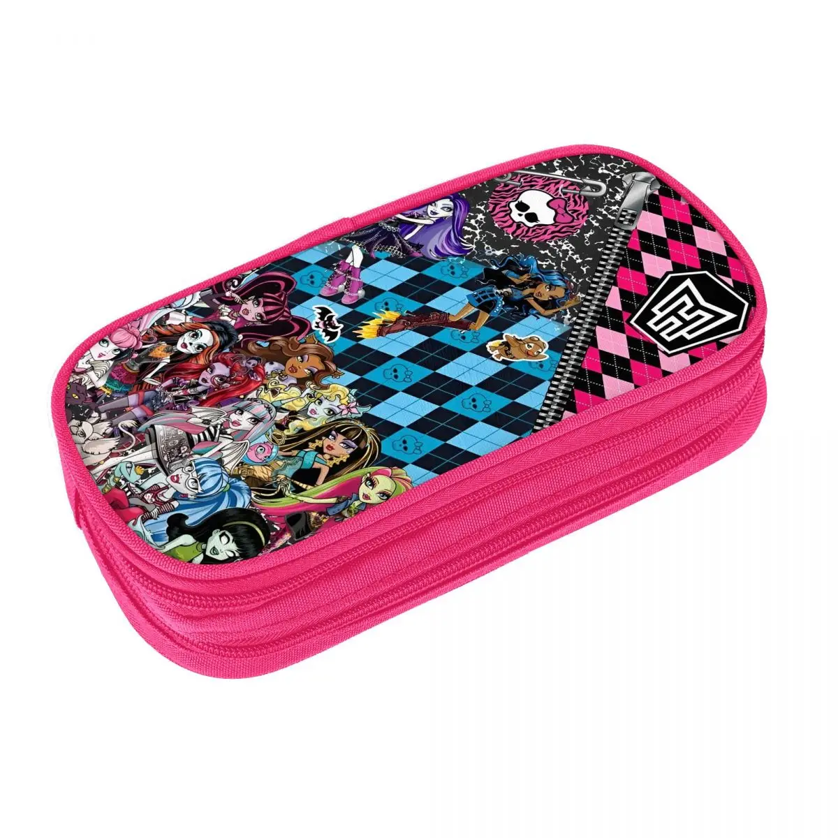 Monster High Character Bleistift Fall College Bleistift Box Junge Mädchen Leinwand Mode Schule Bleistift Fälle Grafik Briefpapier Veranstalter