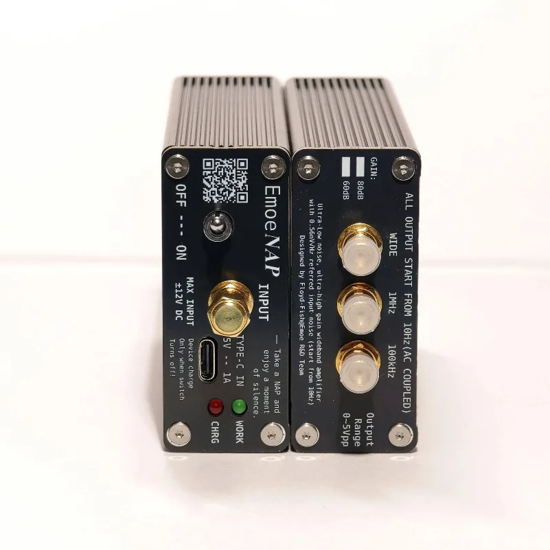 EmoeNAP ultra-low input noise weak signal amplifier op amp LDO benchmark wideband noise test