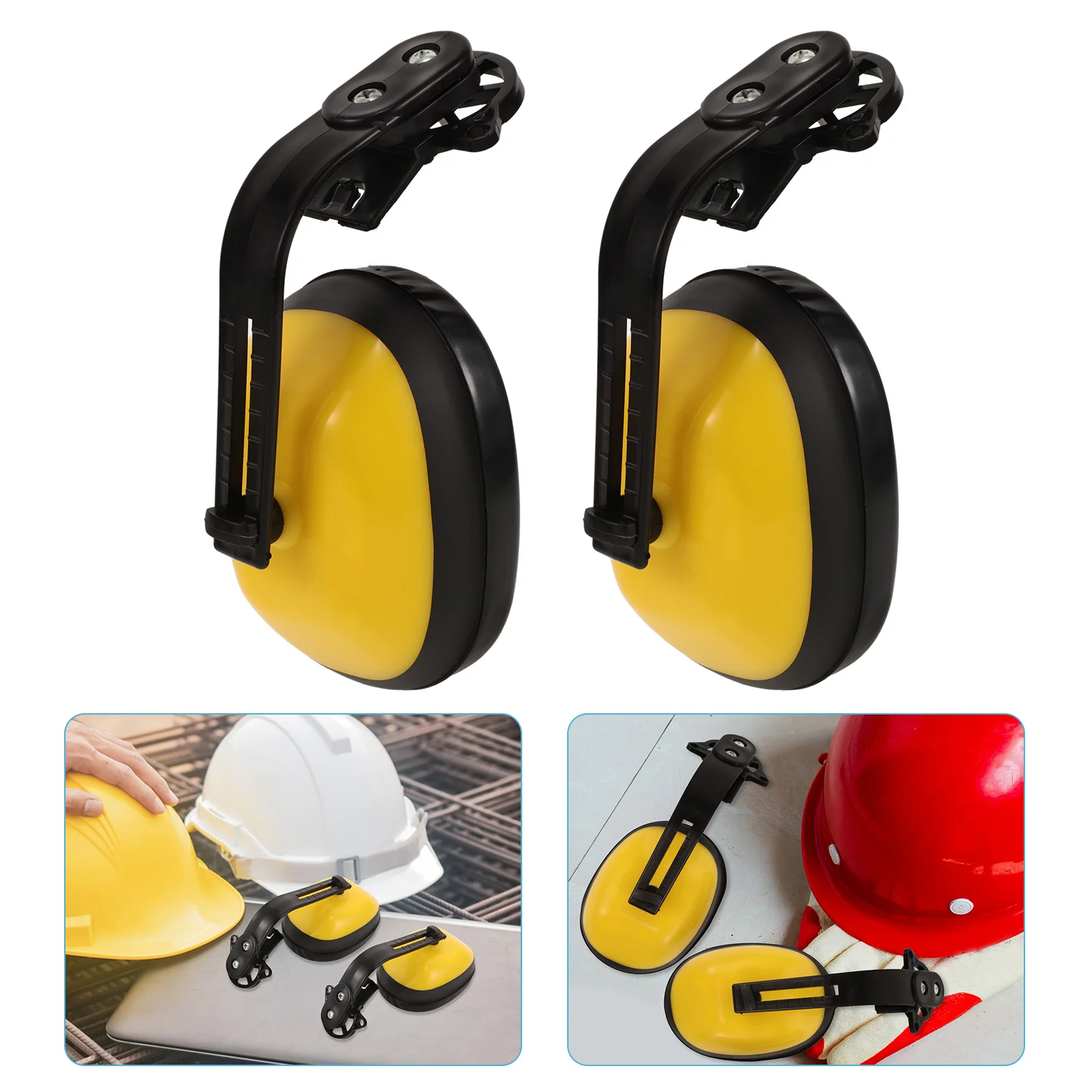 

Soundproof Earmuffs Safety Headphones Protection Shield High-density Sponge Hard Hat with