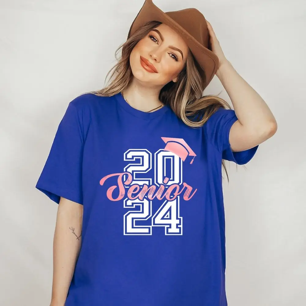 Senior 2024 T-shirt Class Of 2024 Shirt High School Graduation Gifts For Her College Grad Gift Graduating Tshirt Student Tees