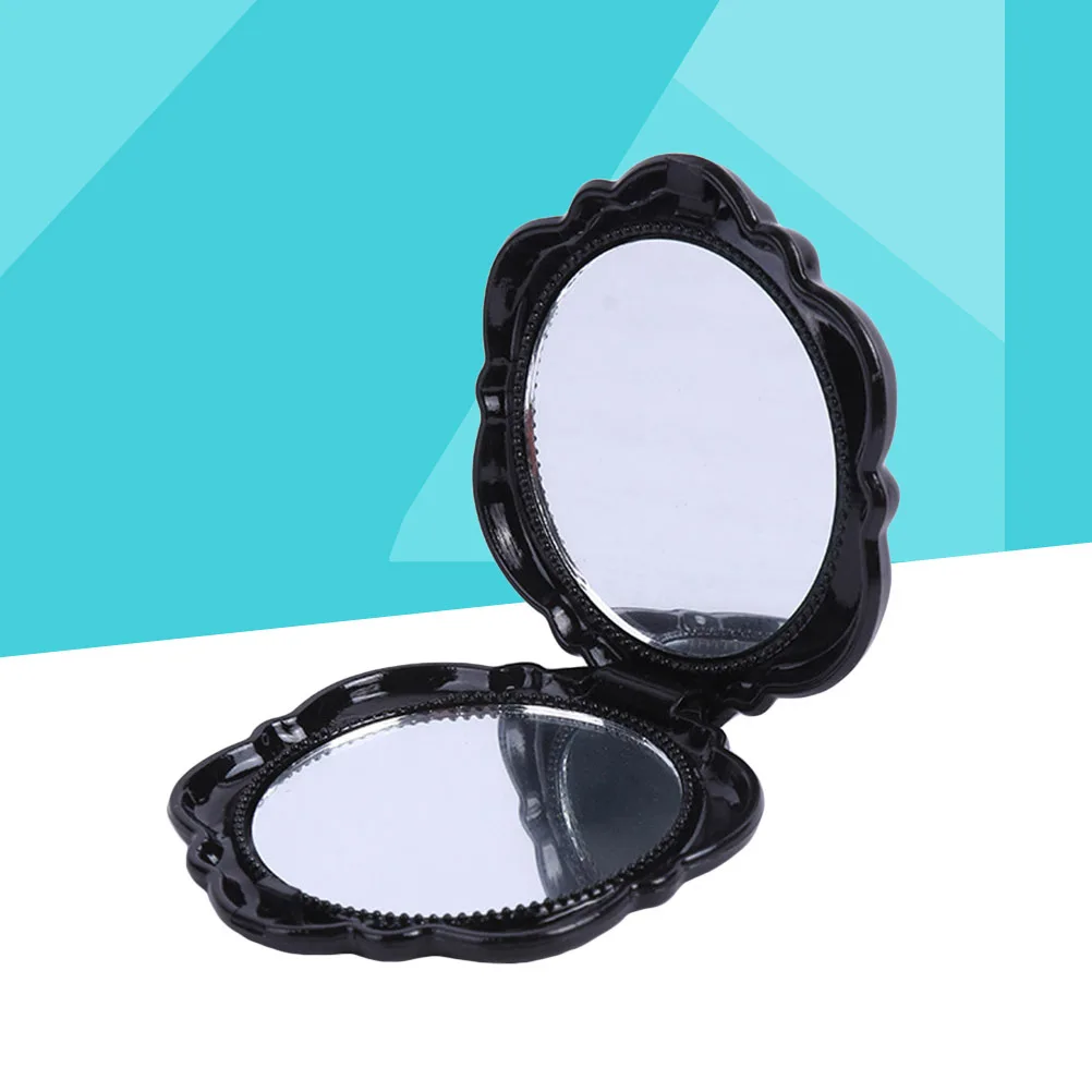 1Pcs Mirror Portable Foldable 3D Rose Covered Round Makeup Mirror Clear High Definition Surface for Women Gift