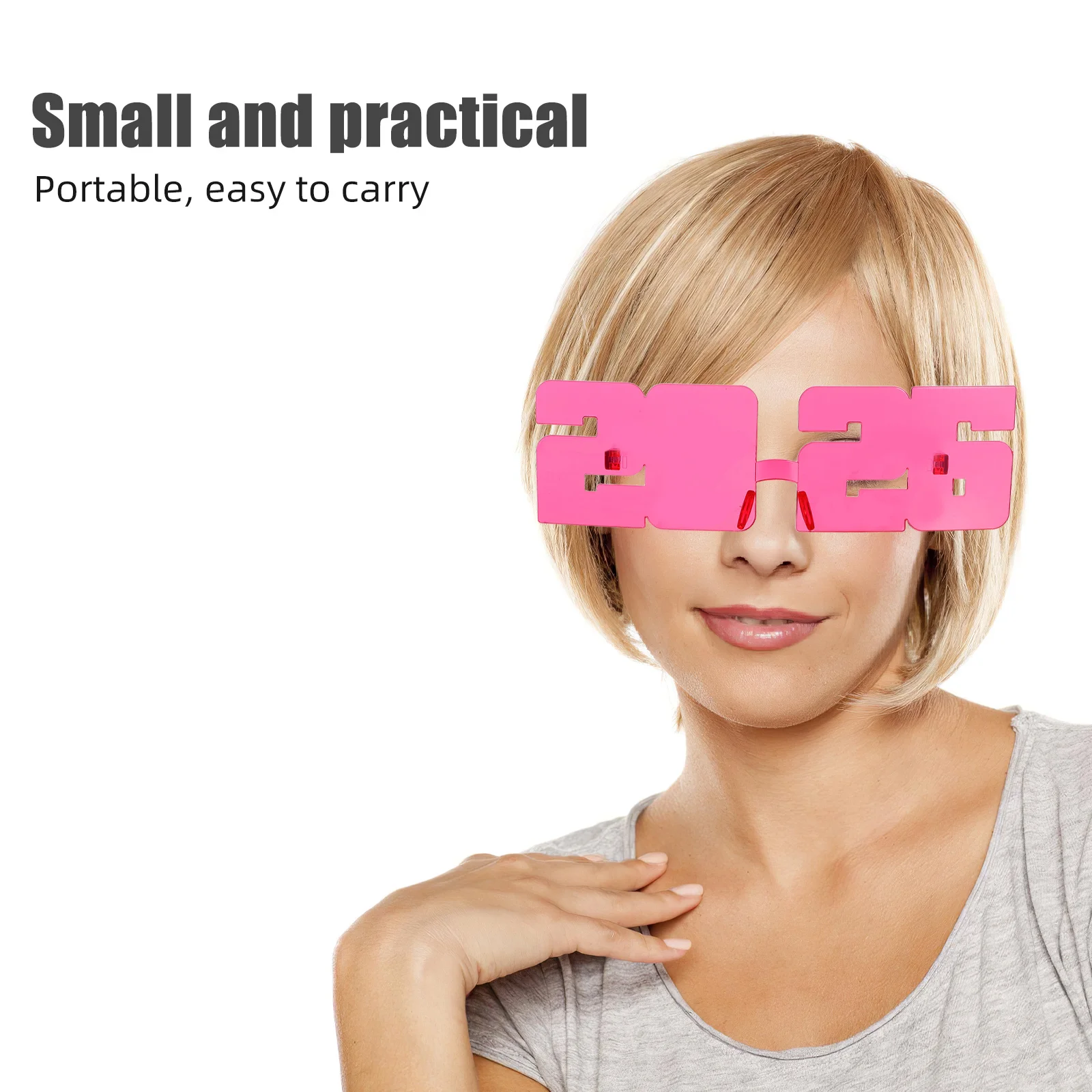 

4Pcs 2026 Glasses Plastic New Years Eve Party Props Fun Number Eyewear for Photo Booth Celebration Graduation Holiday Event