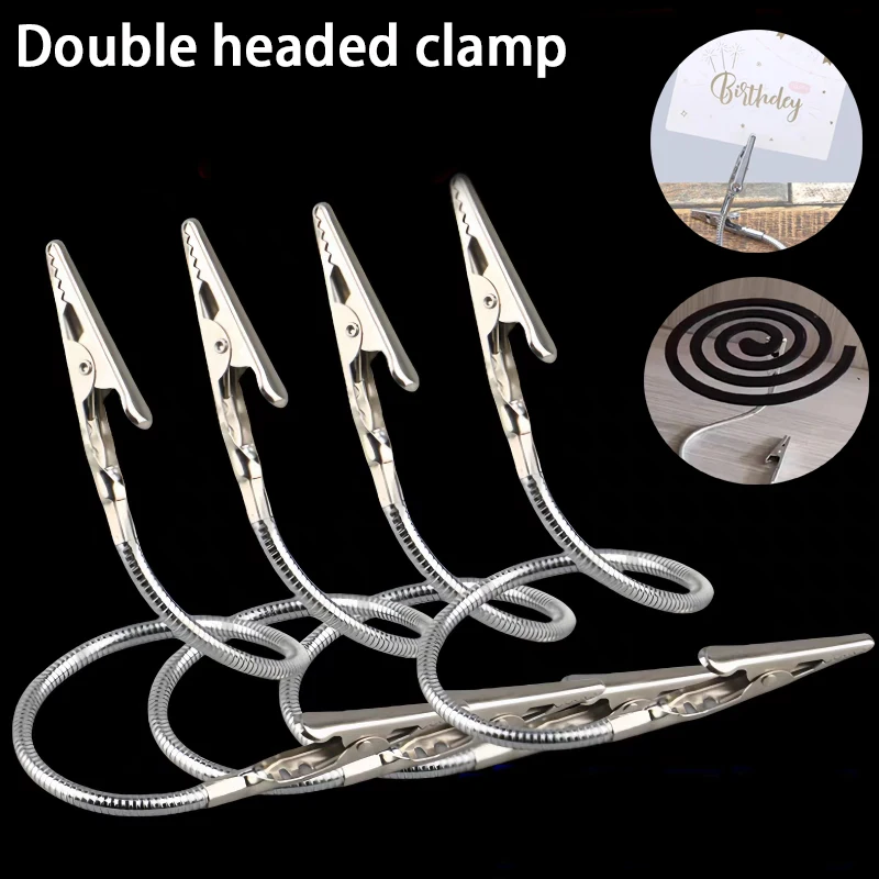 5pcs Double Ended Mosquito Coil Clip Universal Clip Deformed Stand Pipe Multi Functional Flexible Shaft