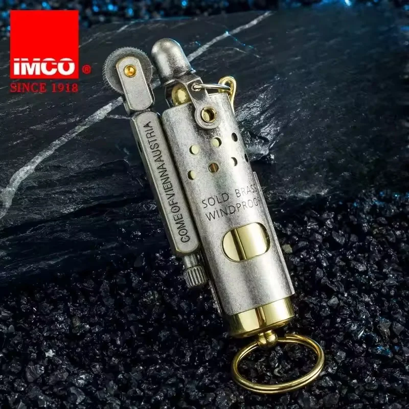

Медная зажигалка IMCO, креативная и персонализированная ретро-шлифовальная зажигалка, портативная уличная ветрозащитная металлическая зажигалка
