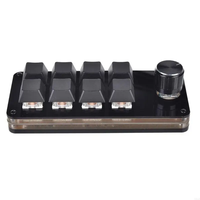 A9LF 8 Key 1 Knob Mechanical Keyboard Mini Button Pad For Hot Swap Gaming DIY Keypad