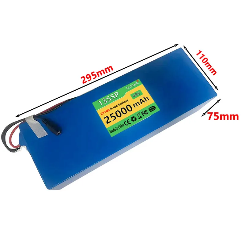 Batterie Au Lithium Rechargeable 48 V 25 Ah 21700 - 13S5P, 1500 W Avec 30 A BMS Et Connecteurs T/XT60/XT90 En Option