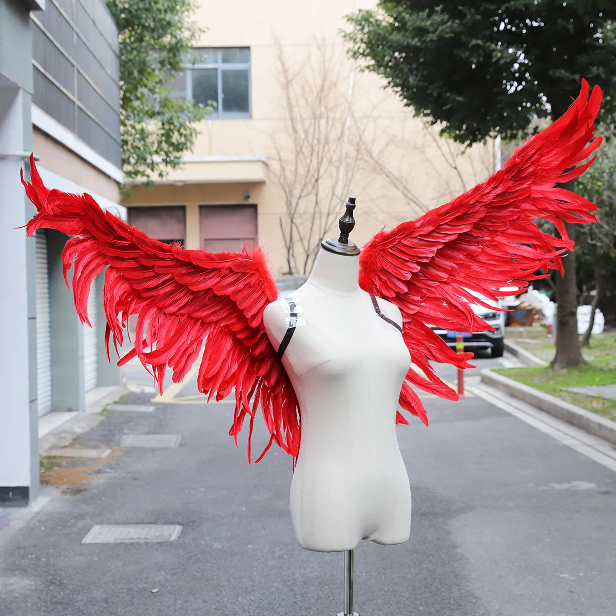 Handmade Big Wings Halloween Christmas Decoration Party Props Stage Performance Layout Wings Red