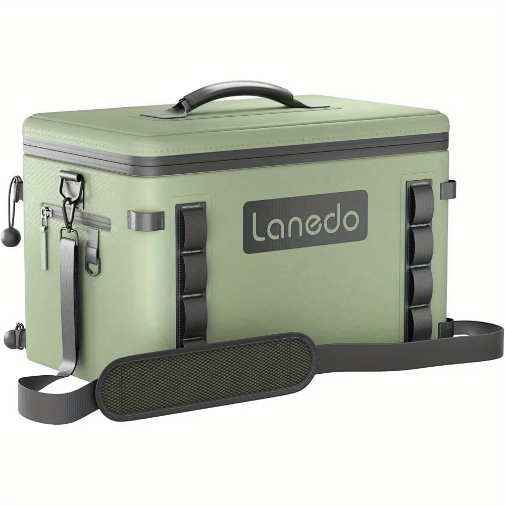 Lanedo Soft Cooler 36 Can 25 Botters, Insulated Bag Portable Ice Chest Box Floating Cooler Leak-Proof (Green)