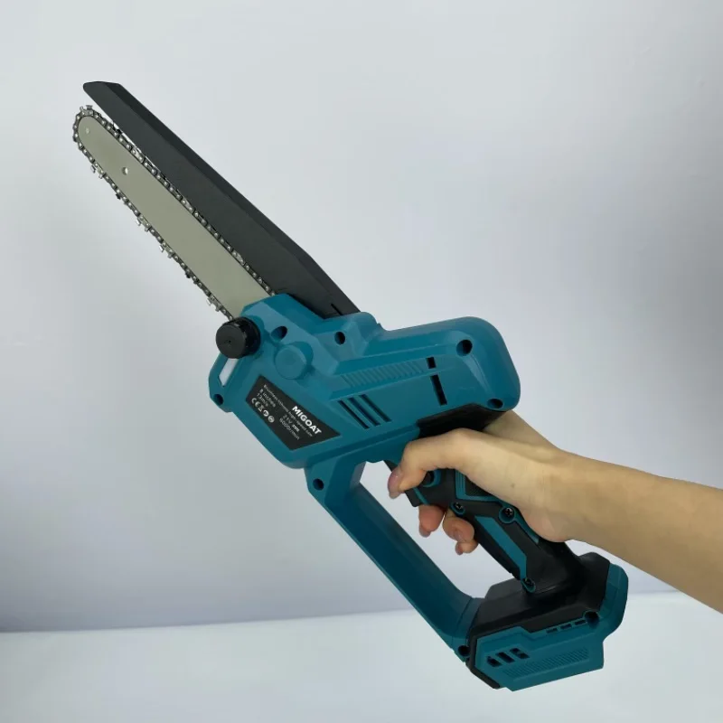 منشار MIGOAT خفيف الوزن مقاس 8 بوصات، ماكينة تشذيب فرع مريحة، نظام أمان منخفض الارتداء، أداة حديقة لبطارية ماكيتا 21 فولت