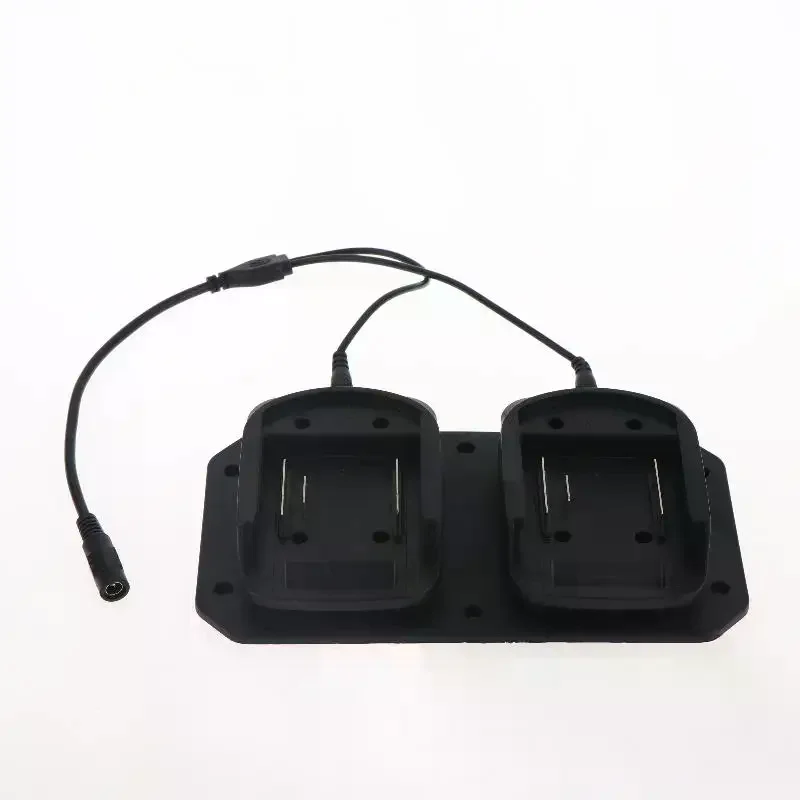 Dual Battery Adapter for 18V Battery 1 Set Double Power Output Holder Easy Installation for Power Tool Upgrade Modification Use