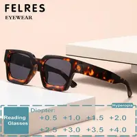 Monturas gruesas, gafas de sol de lectura negras, gafas de sol con acabado para hombres y mujeres, gafas de sol teñidas para exteriores + 1,0 1,5 2,0 2,5