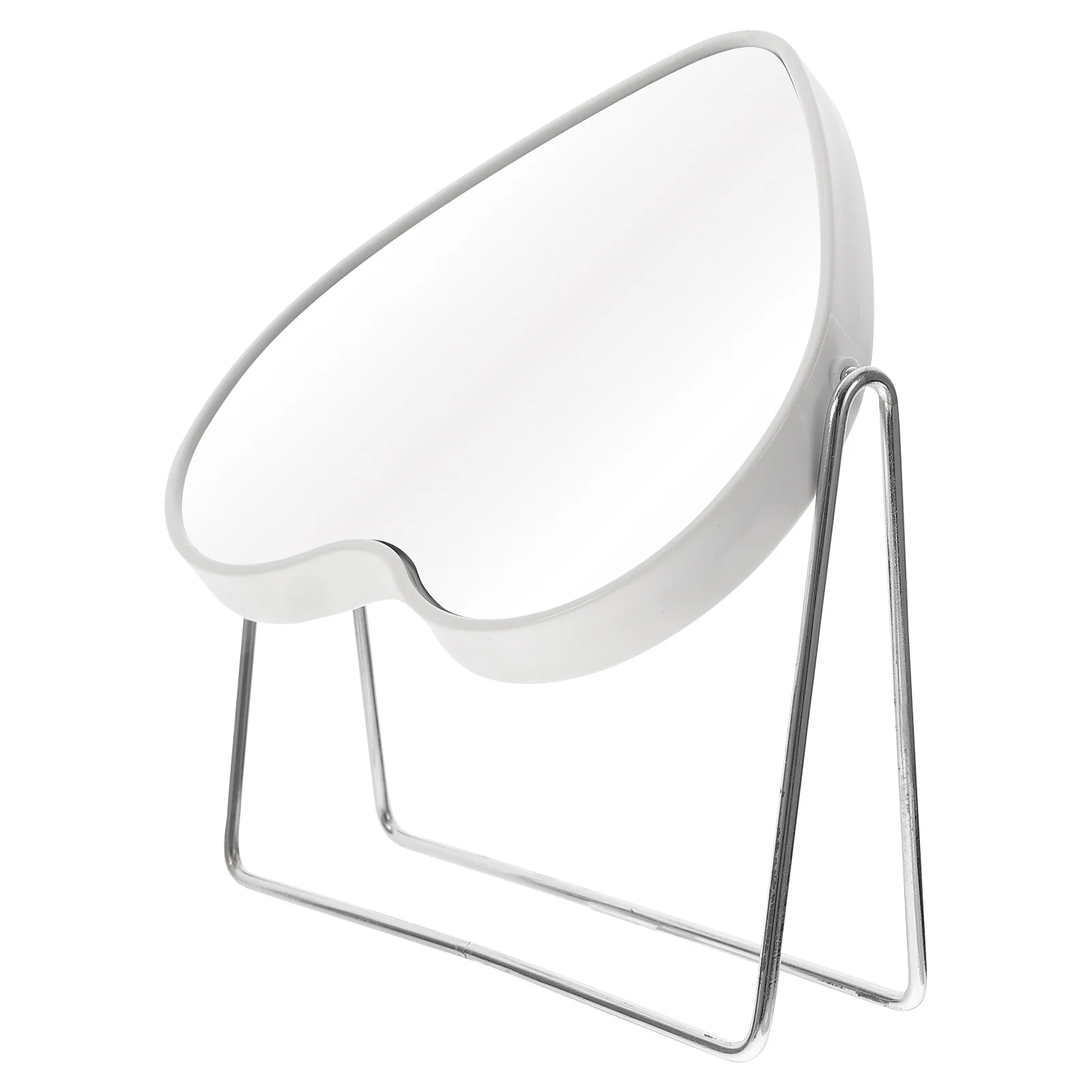 Swivel Makeup Mirror Retro Design Desktop Mirror for Makeup and Shaving Stable Iron Rack for Girls Bedroom Dormitory