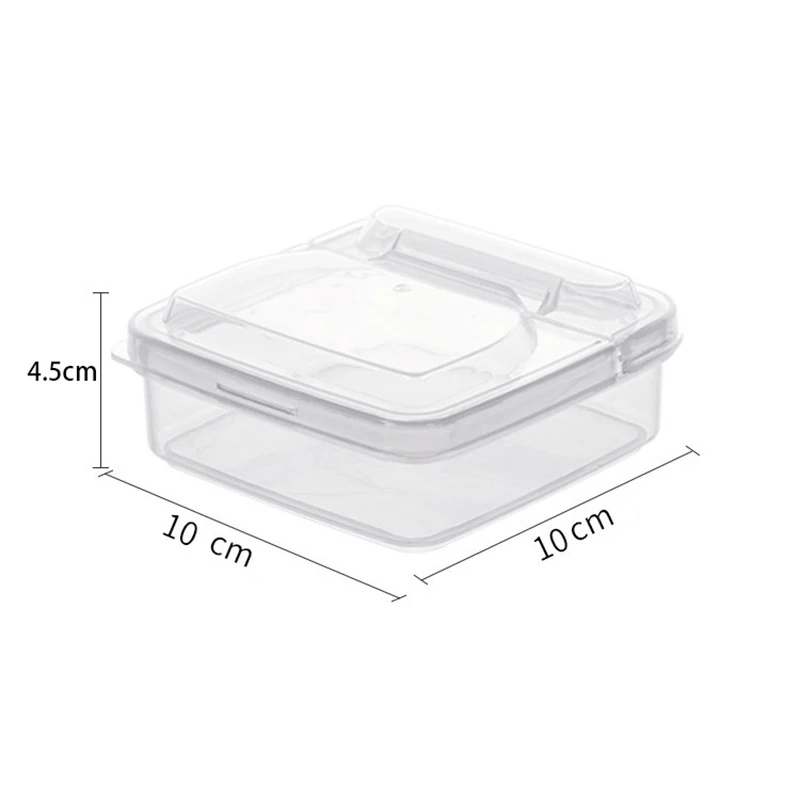 1pc Plastic Refrigerator Storage Cheese Box, Cheese Container, Butter Block Cheese Slice Storage Box