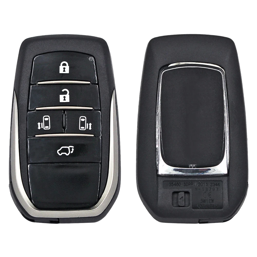 5/6 Buttons Smart Key Remote Control Fob Case Key Shell for TOYOTA  Alphard Vellfire with TOY12 Small Key