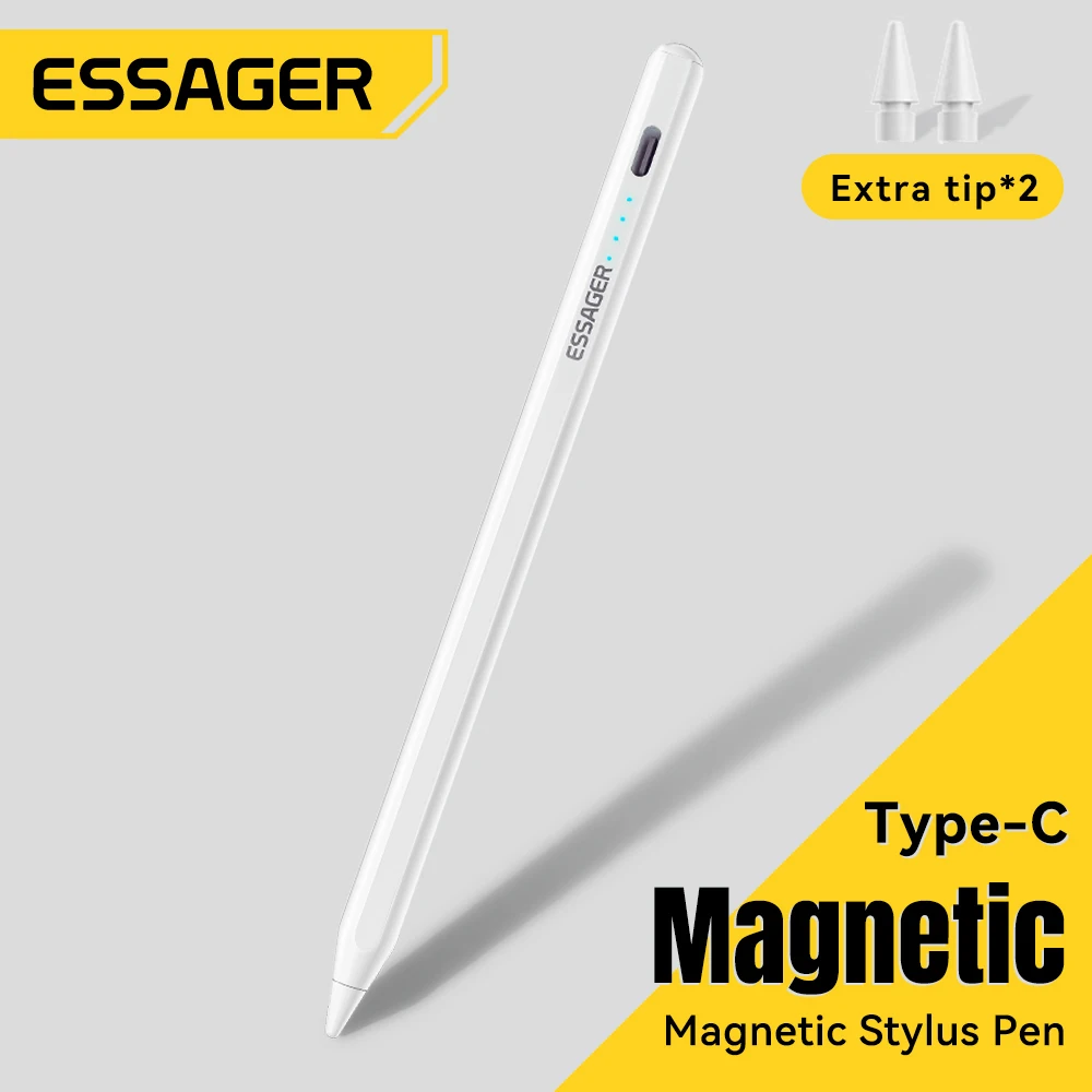 

Essager Magnetic Stylus Pen for iPad Apple Pencil USB Tpye C Charging for 2022 2021 2020 2019 2018 2015 iPad Pencil Accessories