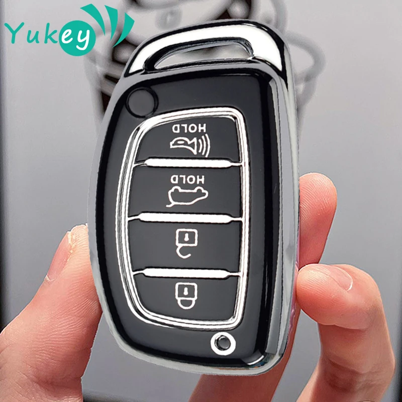 

3 4 Button TPU Car Key Case for Hyundai Ix35 I40 I20 I10 Tucson Elantra Creta Sonata Ioniq Accent Creata Smart Remote Fobs Cover