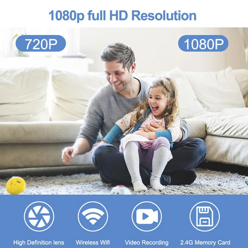 3-мегапиксельная HD Wi-Fi камера, мобильный монитор, ночное видение, двустороннее аудио, ночное видение, облачное хранилище, безопасность, мини-портативные видеокамеры 2025