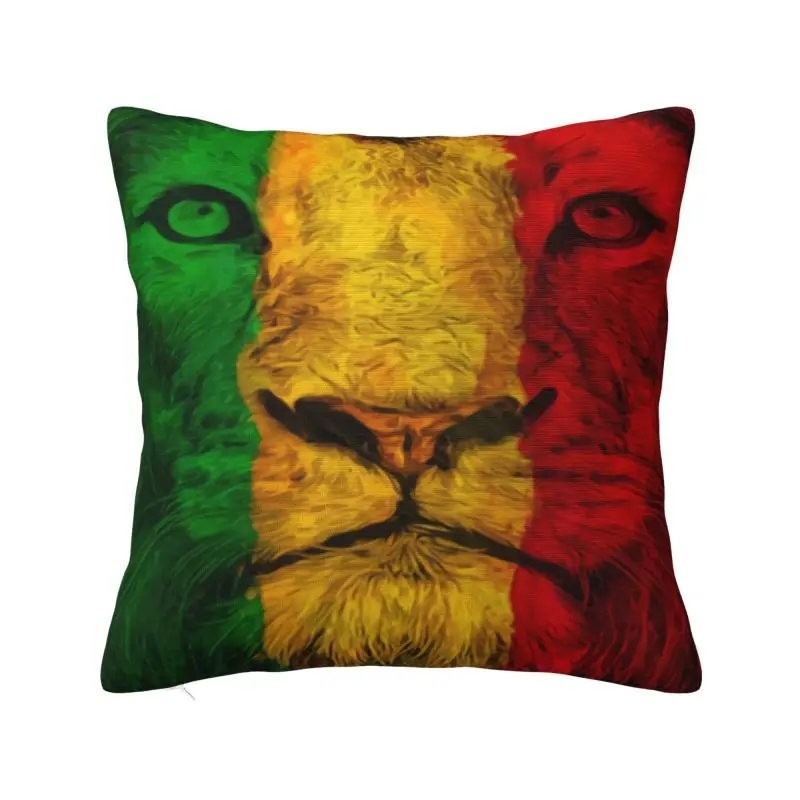 

Пользовательские регги раста мощность флаг лев наволочка украшение для гостиной модные подушки Jamaica Pride для дивана квадратная наволочка