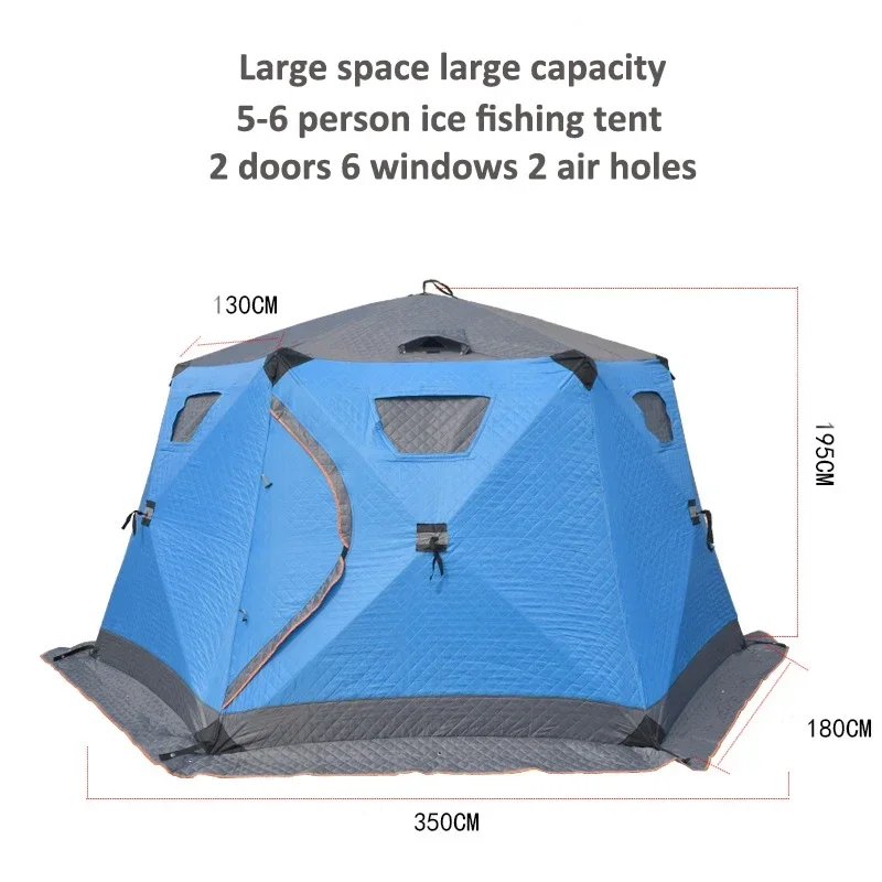 New Style Large Outdoor Windproof Cold-proof Winter Protection Ice Fishing Tent