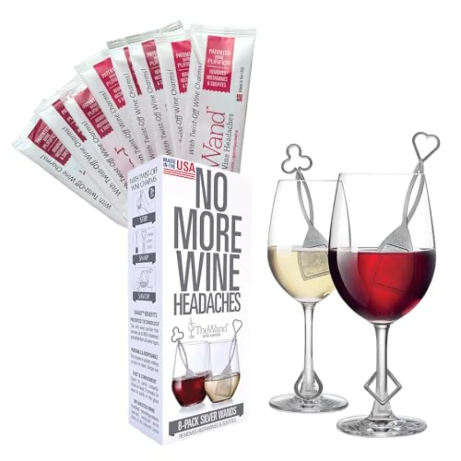 

PureWine The Wand Wine Purifier - Red and White Wine Filters for Histamines and Sulfites, Sulfite Remover Sticks, Helps Allergi