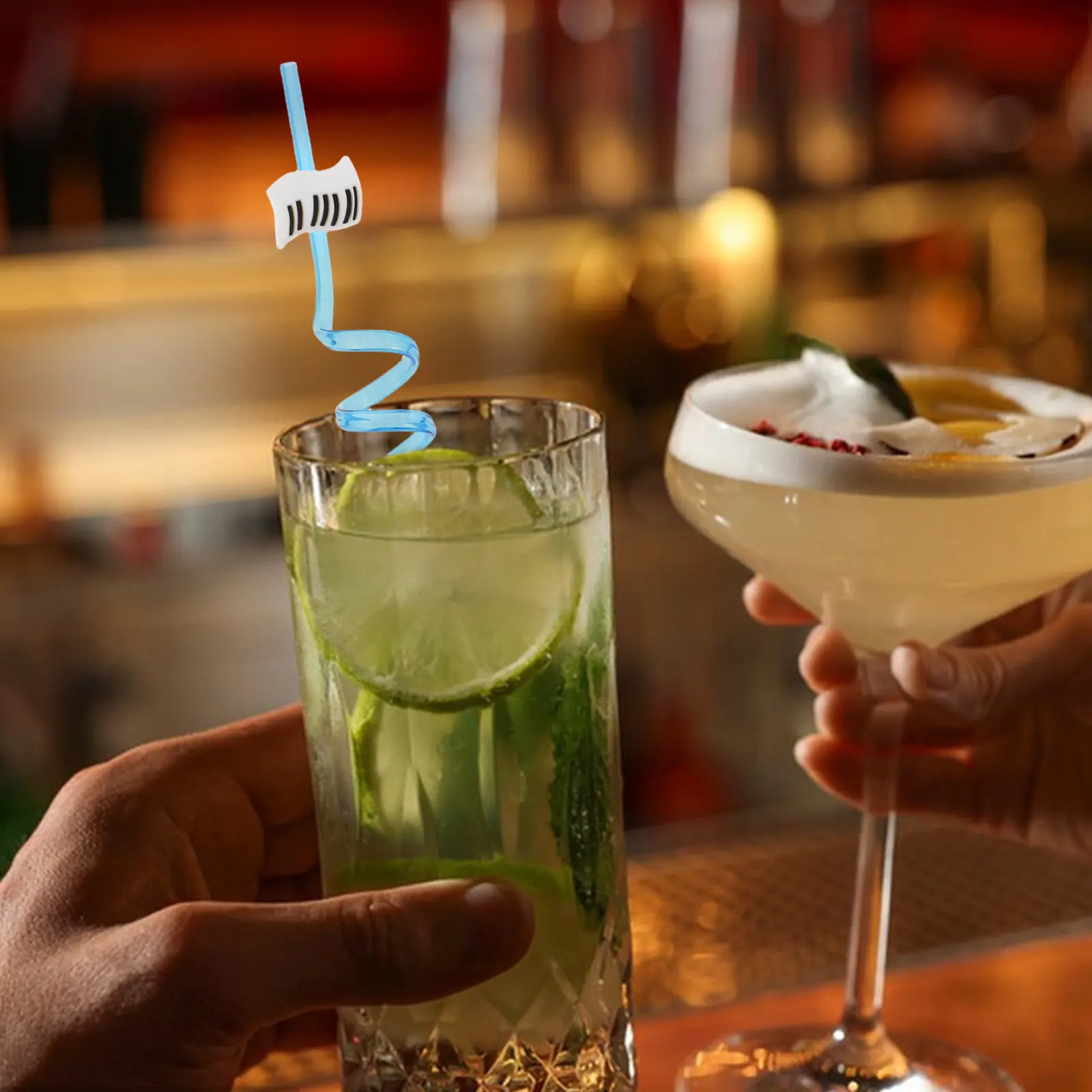 

Набор из 15 гибких пластиковых трубочек-спиралей для напитков, для музыкальных фестивалей, вечеринок, баров, коктейлей, карнавальных украшений