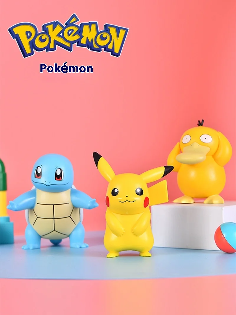 Pok É Mon Figurine Modèle Pikachu, Pok É Mon Génie, Ornement Tortue, Jouets, Peuvent être Collectés et Offrés comme Cadeaux aux Enfants