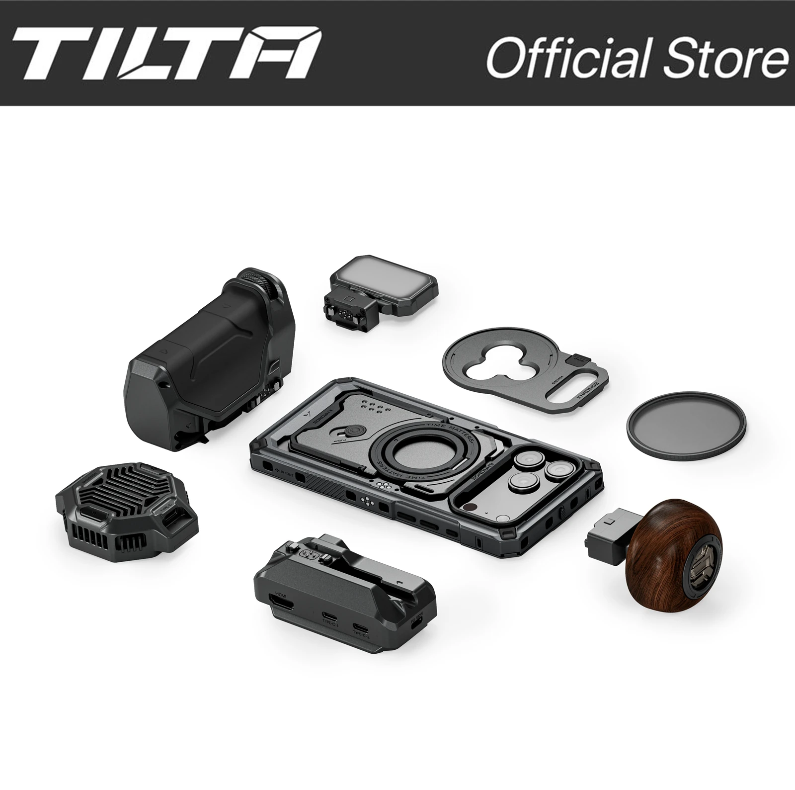 ملحقات TILTA Khronos لهاتف iPhone 17 Pro/Pro Max Cage Ecosystem ملحقات حلول الفيديو المحمول لمرشح الإصدار السريع