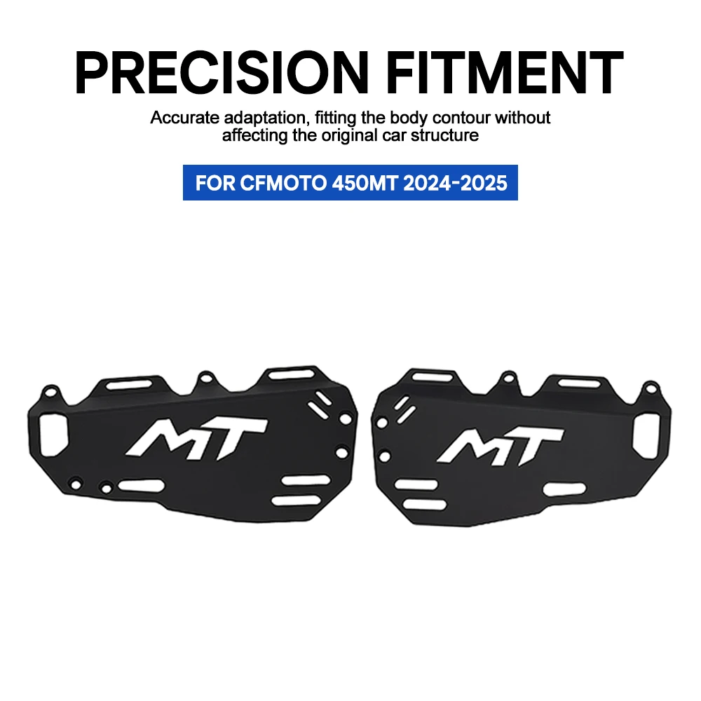Fit for CFMOTO 450MT 2024-2025 Pair of Logo-etched Matte Black Rear Luggage Mount Brackets