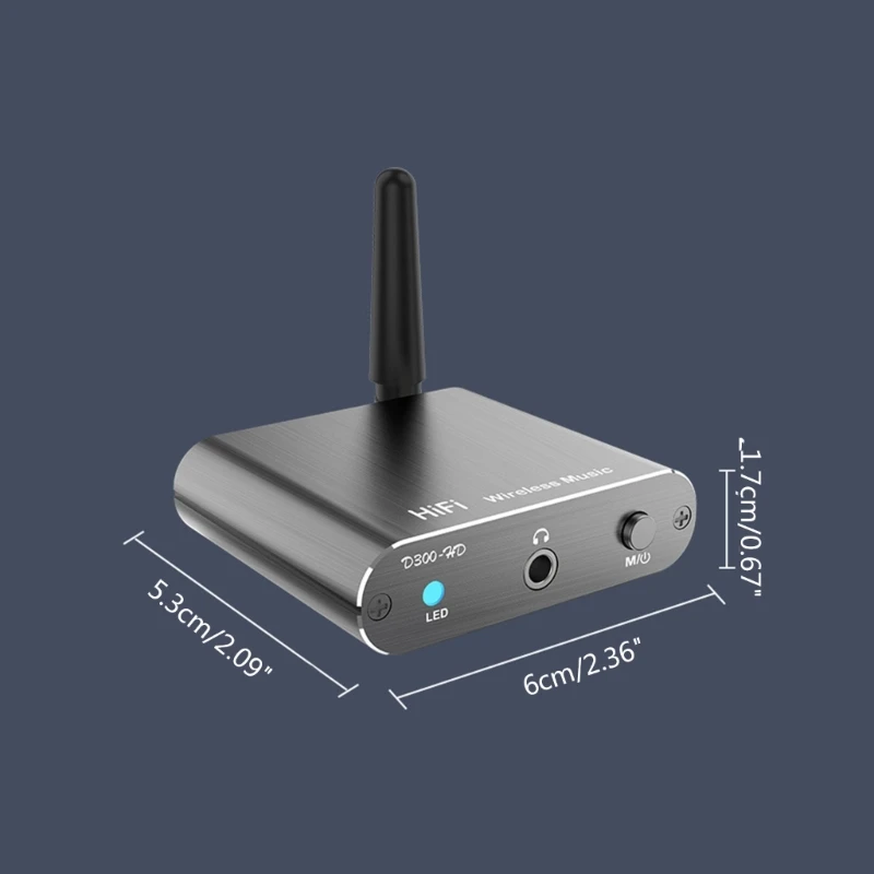 New D300 Wireless  Adapter Bluetooth-compatible 5.2 Receiver CSR Low Latency Aptx-HD Stereo  Connector D300