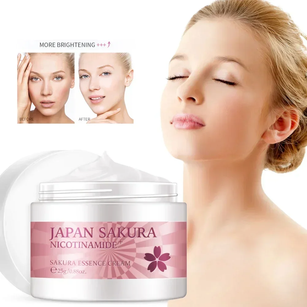 Japan SAKURA Nicotinamide Cream for Face Moisturizer Wrinkle Cover Serum Vitamin C Face Cream Skin Care