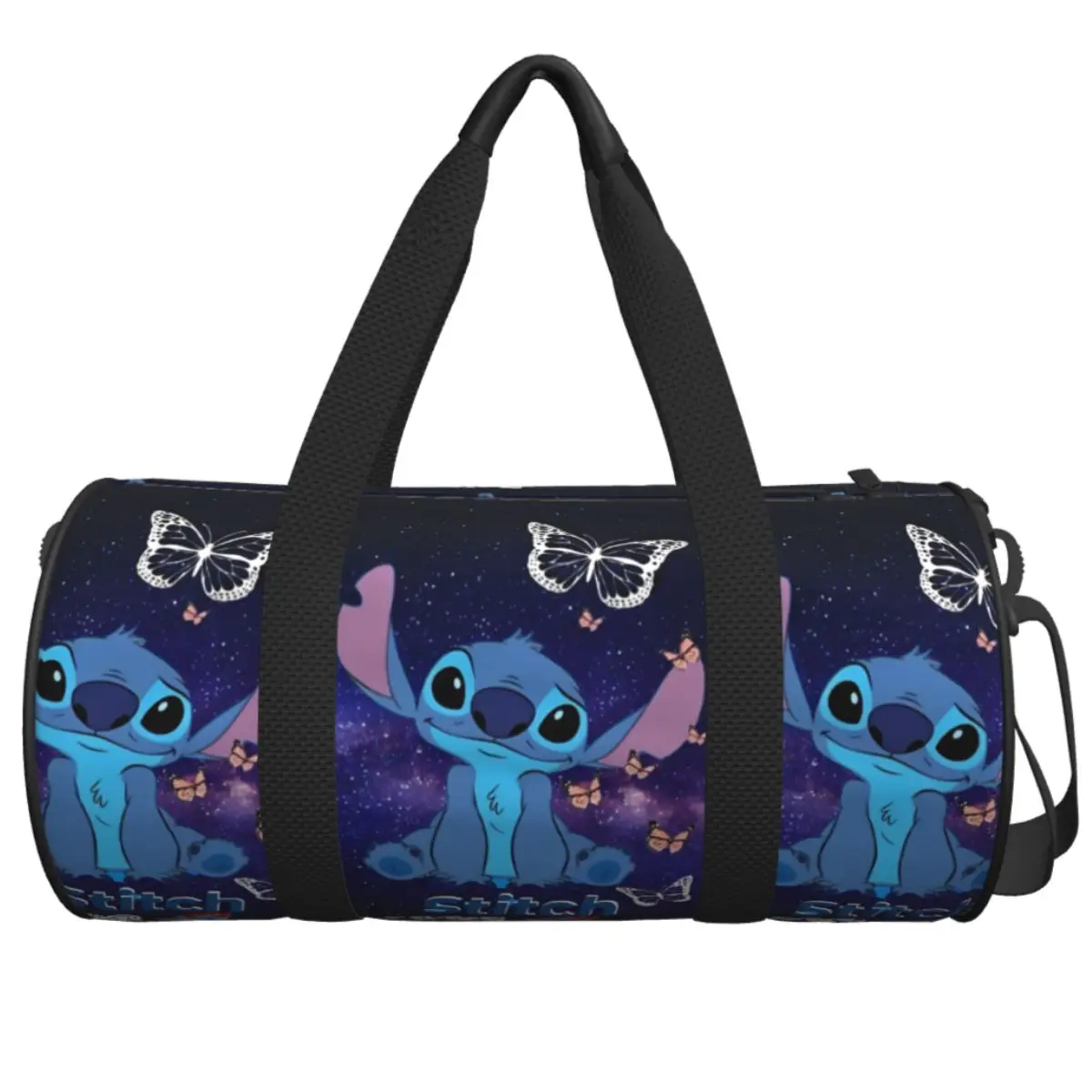

Stitch Cartoon Sport Bags Ctue Large Gym Bag Oxford Men's Custom Handbag Luggage Graphic Fitness Bag