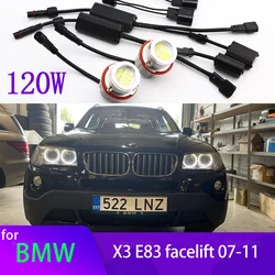 LED Car Angel Eyes Marker Lights Bulbs error free For BMW E83 X3 facelift 2007 2008 2009 2010 2011 Car Styling