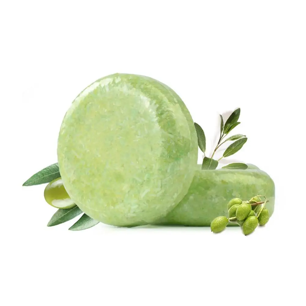 60g Handmade Tea Tree Soap Extract Washing Hair Bar Shampoo Solid Green Plant Natural Hair Soap