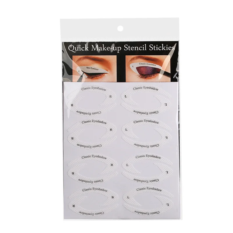 Eye Makeup Stencils Winged Eyeliner Stencil Template Shaping Tools Eyebrows Eye Shadow Makeup Template Tool Stickers Card Tool