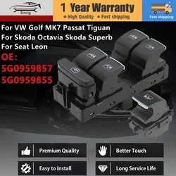 Power Window Lifter Control Switch Button For VW Golf MK7 Passat 2014-2018 Tiguan For Skoda Octavia Superb 5G0959857 5G0959855