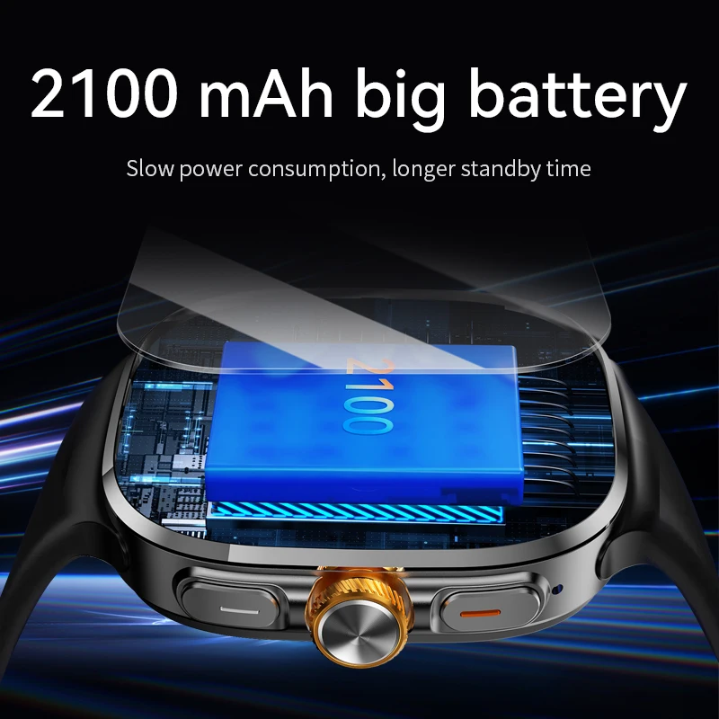 32GB+512GB 5G/4G Android 10.0 Smart Watch 2.4 inch AMOLED 2100mah Battery 900W Camera GPS WIFI Google APPS Download Smartwatch - view 6
