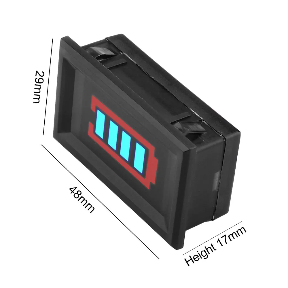 12V 24V 36V 48V 60V 72V Lithium Battery Indicator Waterproof Automotive Car Battery Charge Level Indicator Display Percentage