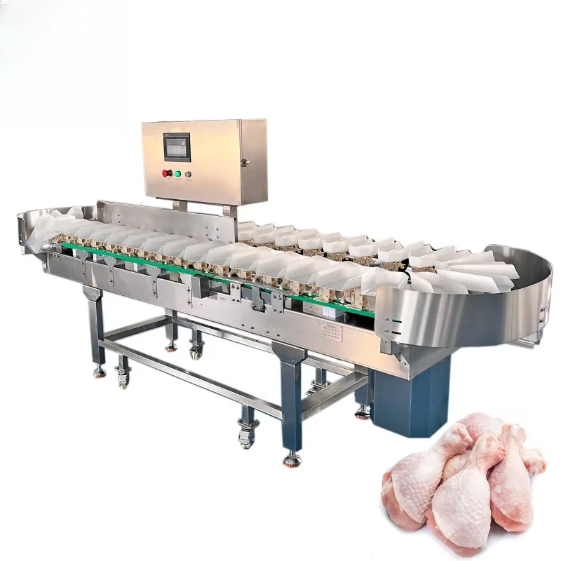 Automatic PLC Weight Sorting Grading Meat Customized 3-18 Grades Easy Operate Brand