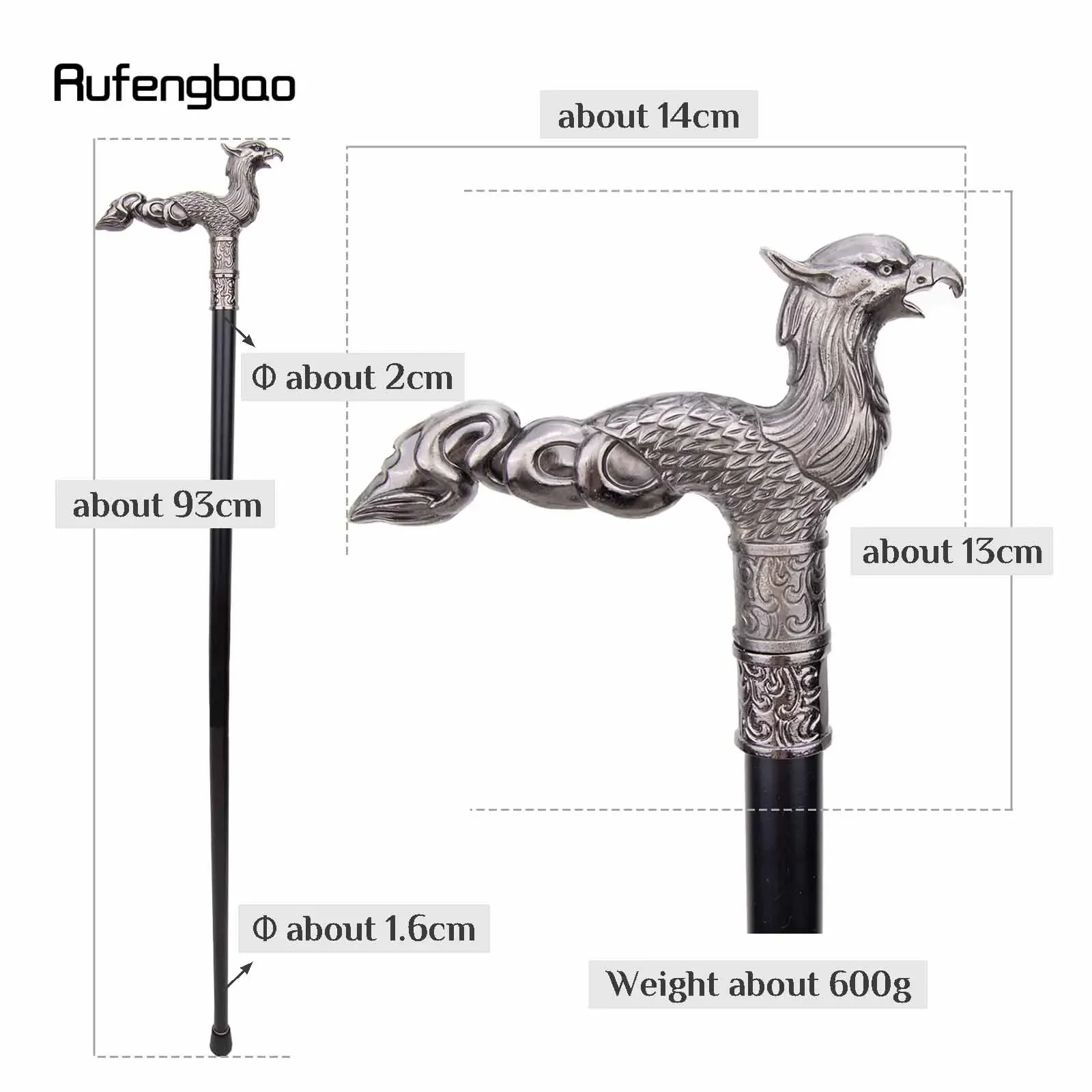 Parrot Single Joint Fashion Walking Stick Decorative Vampire Cospaly Party Walking Cane Halloween Crosier 93cm