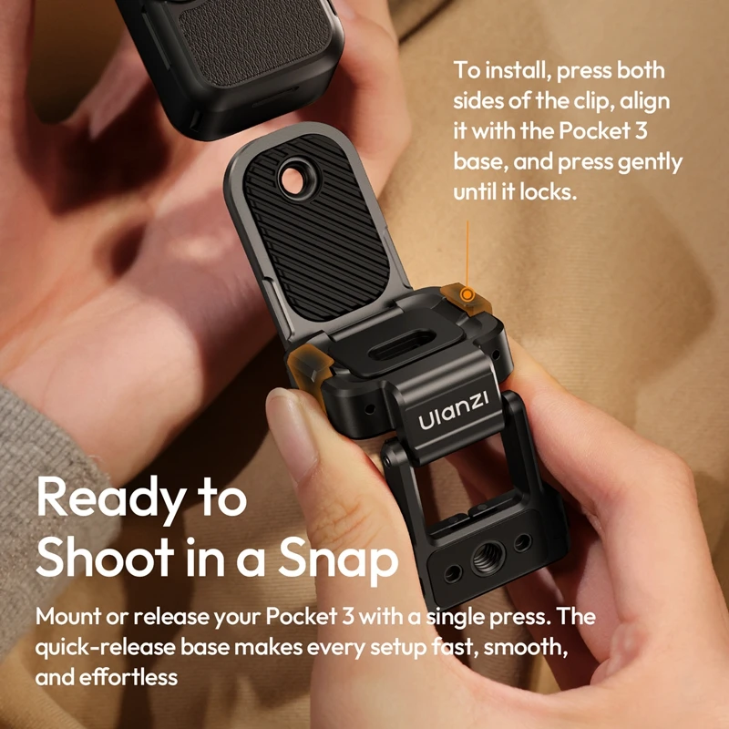 

Ulanzi PK16 быстросъемное магнитное основание для экшн-камеры DJI Pocket 3, для перил, холодильников, тренажерного зала, кемпинга 270. ° Гибкая регулировка