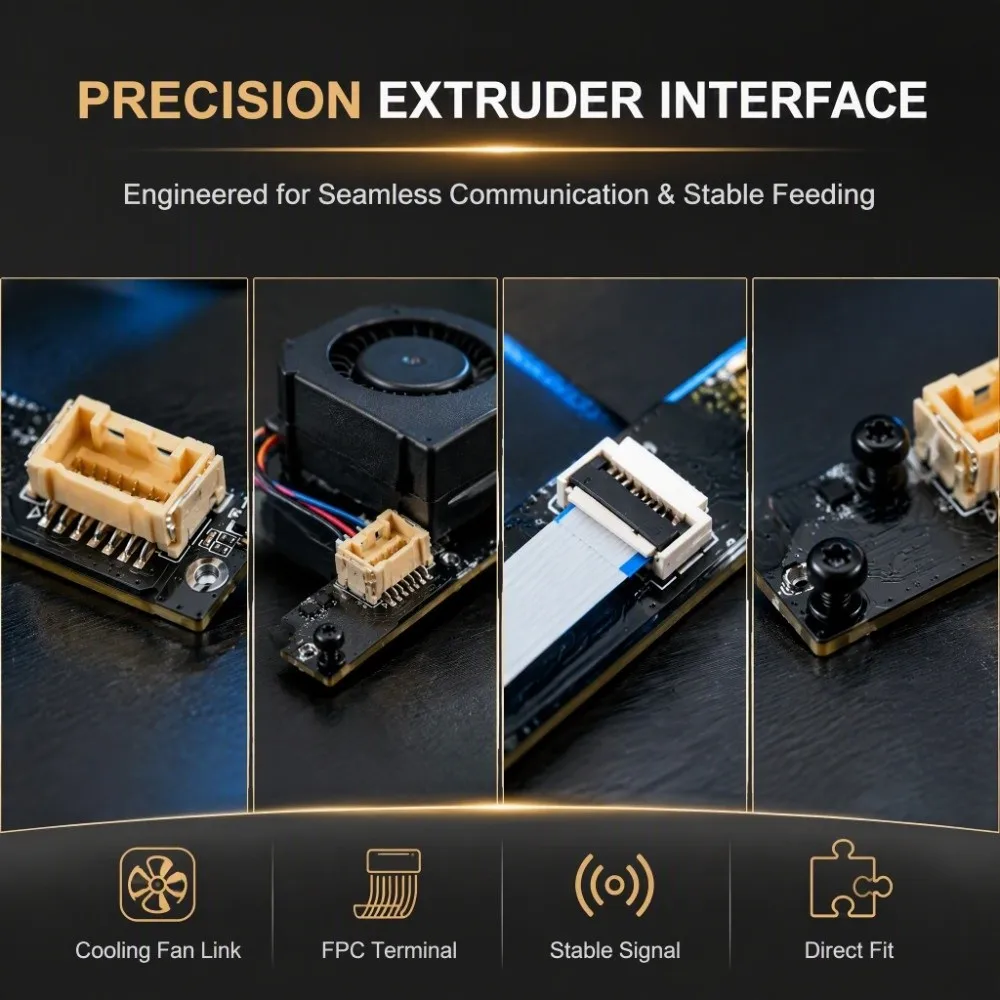 3D Printer Extruder Interface Board Extruder Connection Board Fan Replacement for with Cooling Fan Interface PCB