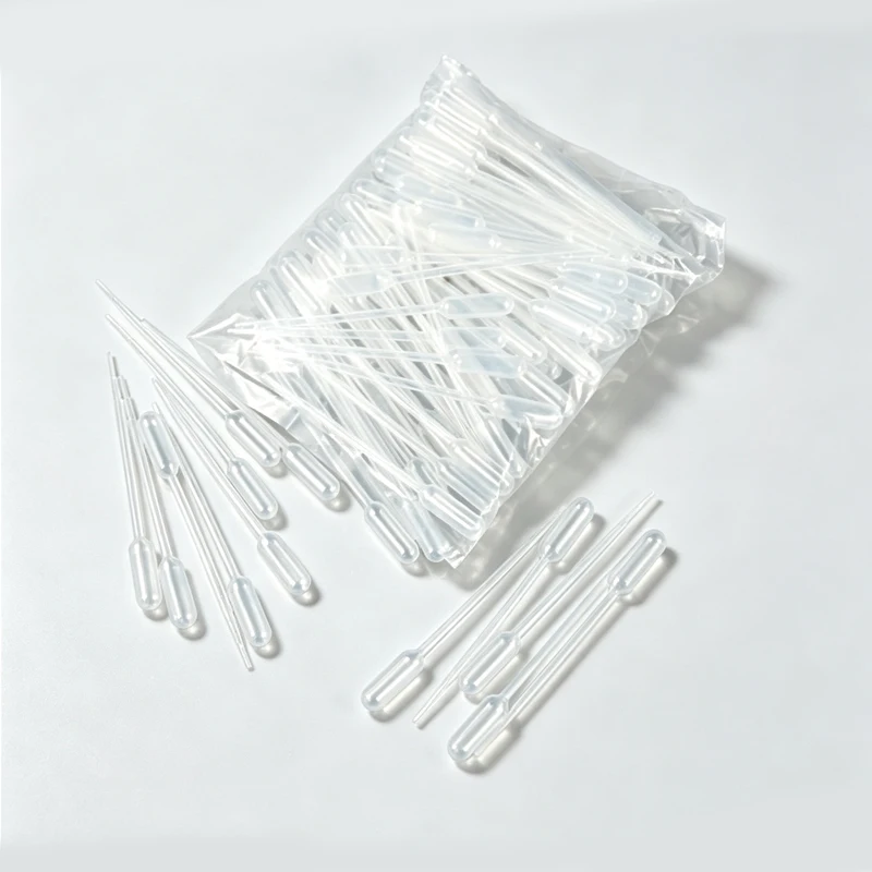 50-500Pcs 40ul Laboratory Pipette Plastic Disposable Graduated Container Liquid Dropper Equipment Straw Micro Pasteur Pipette