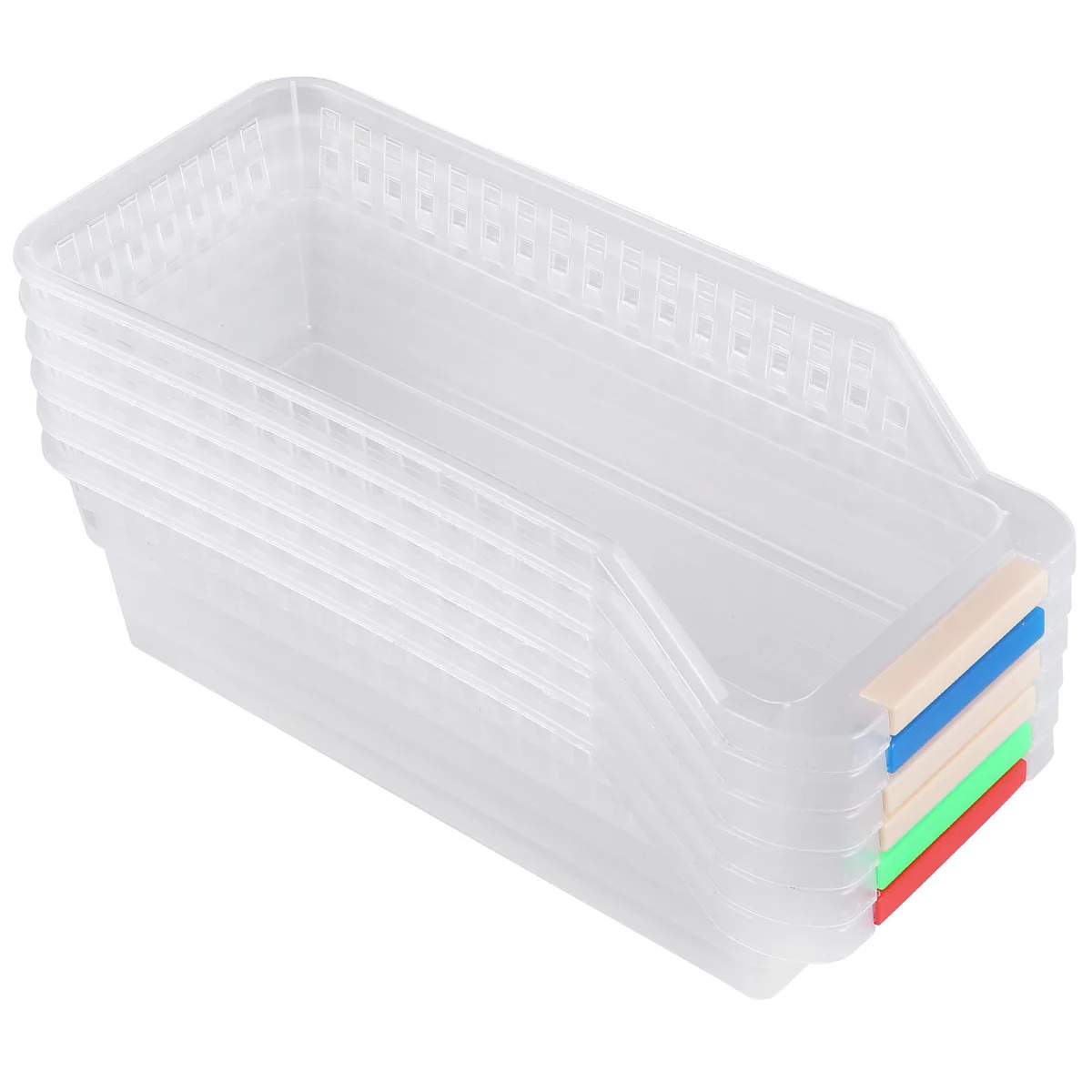 

6 pcs Storage Box Plastic Basket For Kitchen Organizing Egg Fruit Vegetable Holder Drawer Sundries Container Household Organizer