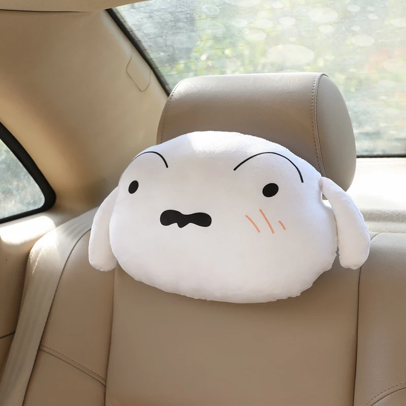 クレヨンしんちゃんぬいぐるみヘッドレスト白 Buriburizaemon Waniyama ぬいぐるみ車の枕の装飾ギフト女の子子供