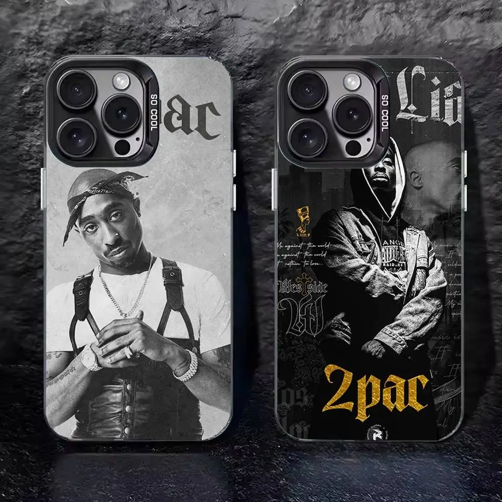 مغني الراب 2pac المغني توباك جراب هاتف آيفون 17 16 15 14 13 12 11 برو ماكس XS ماكس 7 8 زائد للصدمات سيليكون ماتي غطاء