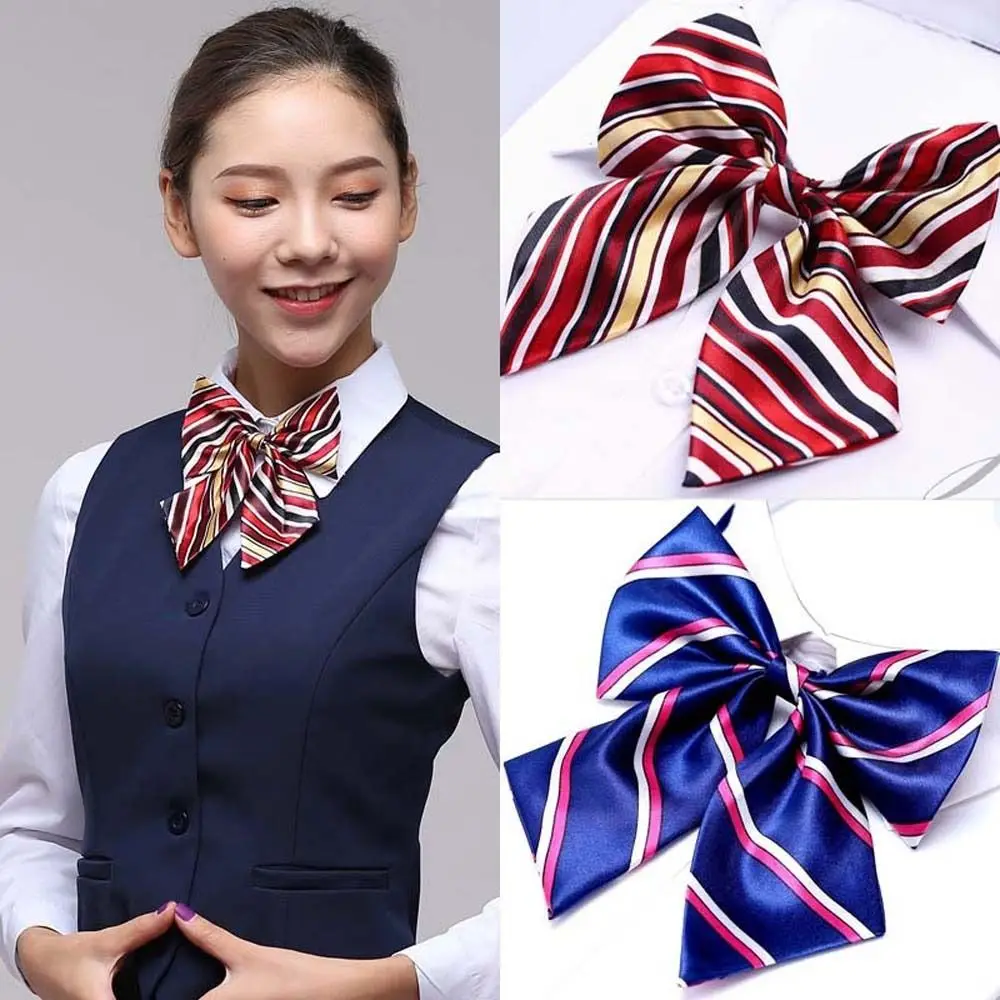 

Stripe Airline Stewardess Necktie Dots Nurse Neck Wear School Students Neckties Korean Style Shirt Accessory JK Uniform Bow Ties